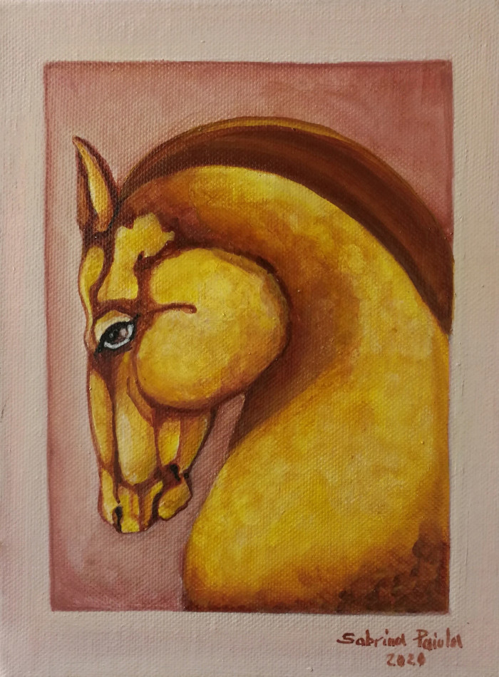 Dipinto Cavallo Giallo