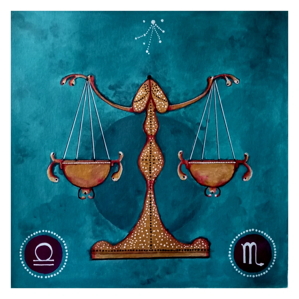 Dipinto segno zodiacale Bilancia