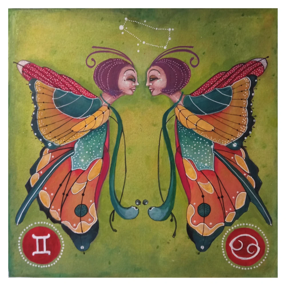Dipinto segno zodiacale Gemelli