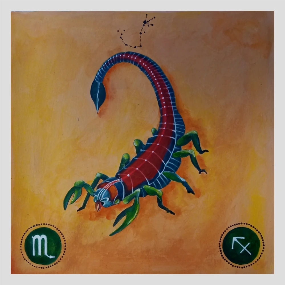 Dipinto segno zodiacale Scorpione